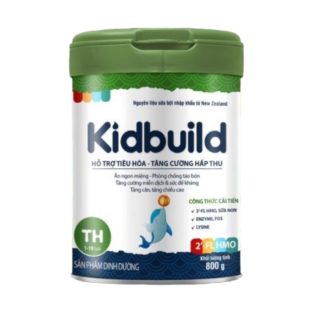 Sữa Kidbuild TH (1-10  tuổi) giúp bé cải thiện hệ tiêu hóa, giảm tình trạng táo bón, nóng trong - 800g